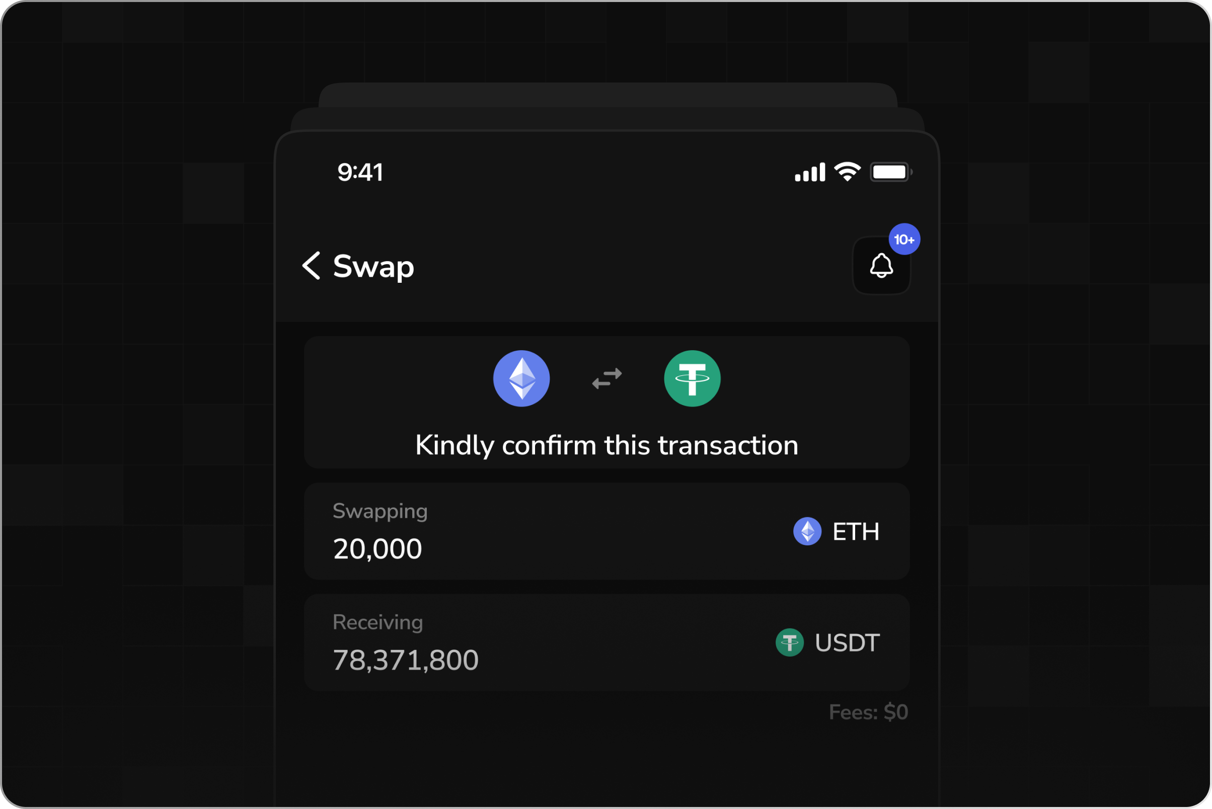 ETH to USDT: Convert Ethereum ETH to Tether USDT – Fast ETH to USDT Swap on  ZendWallet