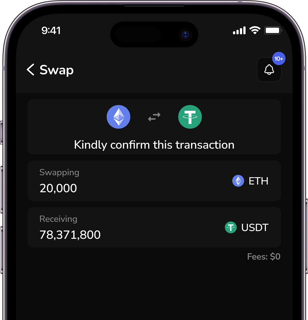 ETH to USDT: Convert Ethereum ETH to Tether USDT – Fast ETH to USDT Swap on  ZendWallet