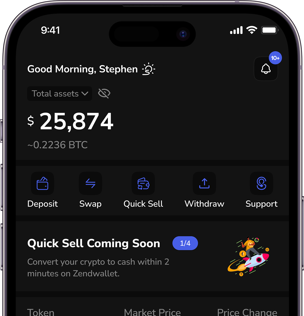 Swap or Convert USDT to USDC Instantly with ZendWallet